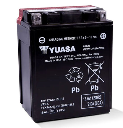 YUASA YTX14AHL-BS High-Performance Motorcycle Battery