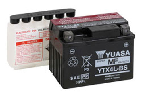 YUASA YTX4L-BS Maintenance-Free 12V Battery for Motorcycles and Powersports Vehicles