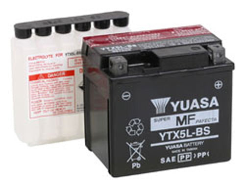 YUASA YTX5L-BS Maintenance-Free 12V Motorcycle Battery