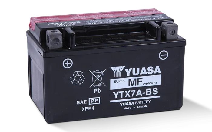 YUASA YTX7A-BS Maintenance-Free 12V Motorcycle Battery