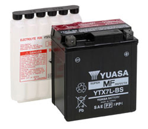 YUASA YTX7L-BS Maintenance Free 12V Battery for Powersports and Vehicles