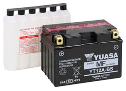 YUASA YT12A-BS Maintenance Free 12-Volt Battery for Automotive and Powersport Applications