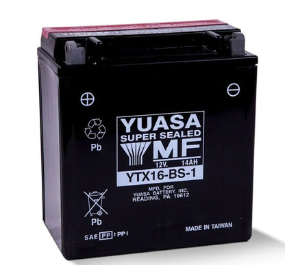 YUASA YTX16-BS-1 Maintenance Free 12 Volt Battery - Reliable Power for Your Vehicle
