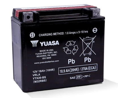 YUASA YTX20-BS Maintenance Free 12 Volt Battery for Motorcycle and Powersports Vehicles
