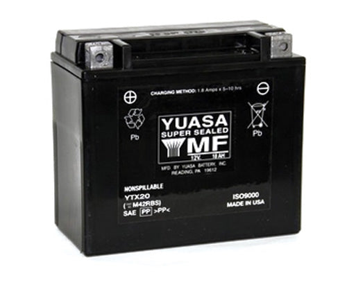 Yuasa YTX20 Factory Activated Maintenance-Free 12V Battery - Model YUAM42RBS