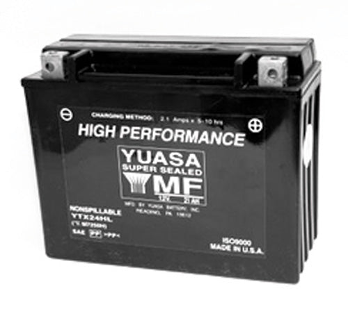 YUASA YTX24HL Factory Activated Maintenance-Free 12 Volt Motorcycle Battery