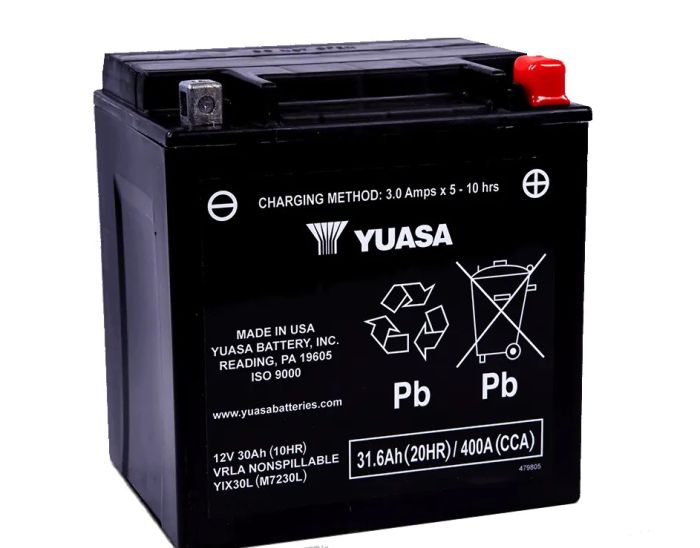YUASA YIX30L Factory Activated Maintenance-Free 12 Volt Battery