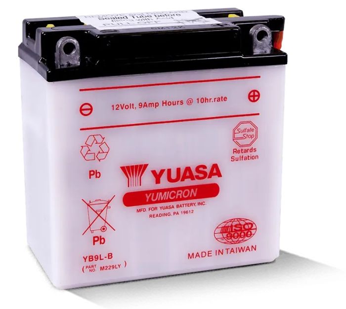 YUASA YUAM229LY YB9L-B YUMICRON 12-Volt Battery for Motorcycle and Powersports