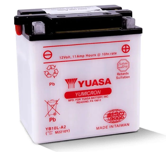 YUASA YUAM2210Y YB10L-A2 YUMICRON 12 Volt Battery for Motorcycles and Powersports