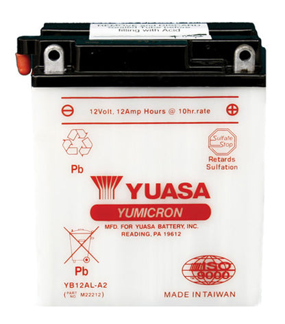 YUASA YUAM22212 YB12AL-A2 YUMICRON 12 Volt Battery for Reliable Power