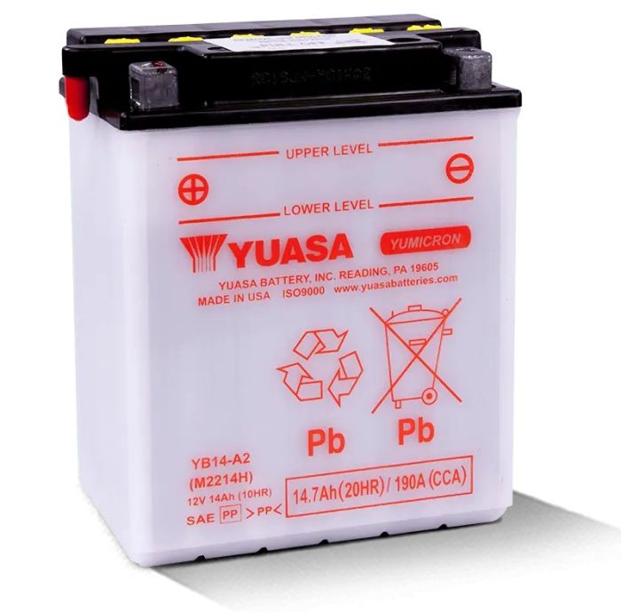 Yuasa YUAM2214HIND YB14-A2 YUMICRON 12-Volt Battery for Reliable Power