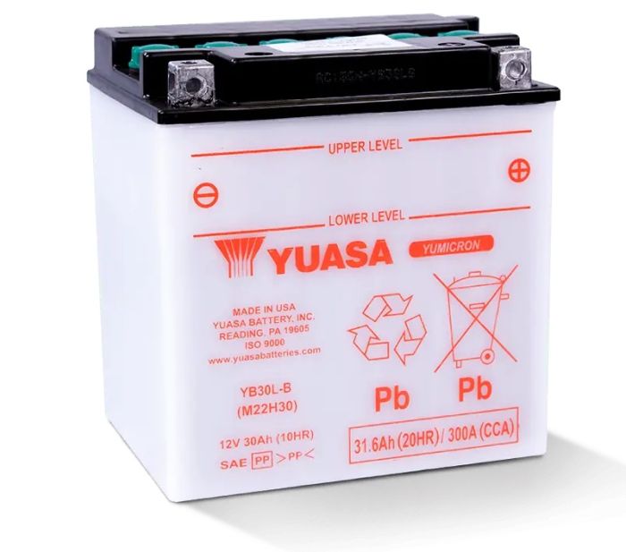YUASA YUAM22H30TWN YB30L-B YUMICRON 12-Volt Battery for Motorcycle and Powersports