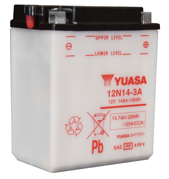 YUASA 12N14-3A Conventional 12 Volt Battery (Part Number YUAM2241B)
