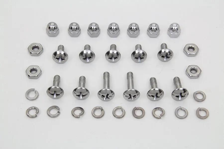 Colony Windshield Mounting Screw Set Chrome for Harley Davidson FL (1949-1958) by Colony