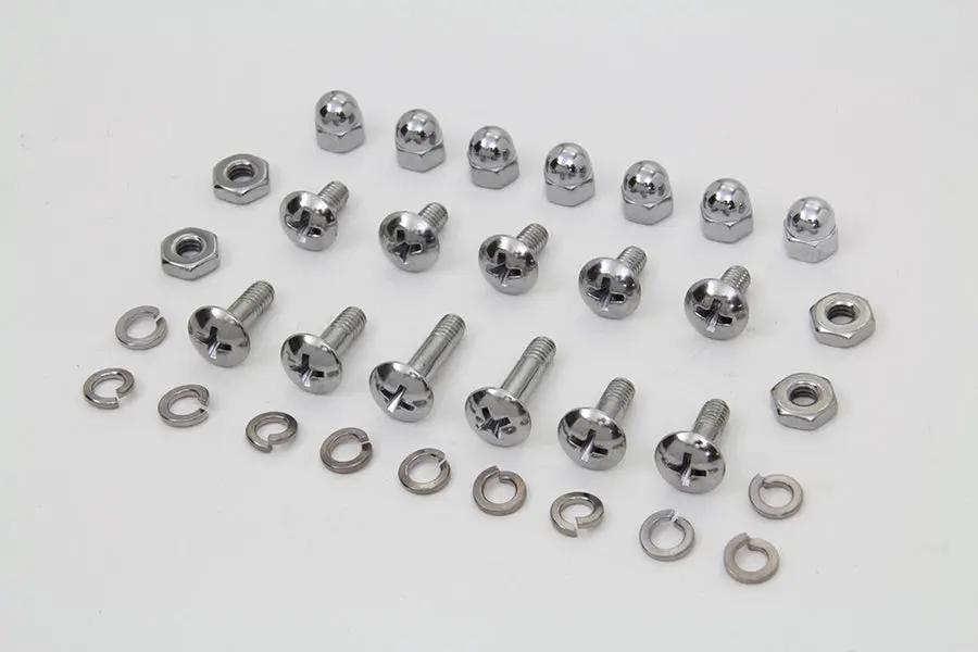 Colony Windshield Mounting Screw Set Chrome for Harley Davidson FL (1949-1958) by Colony