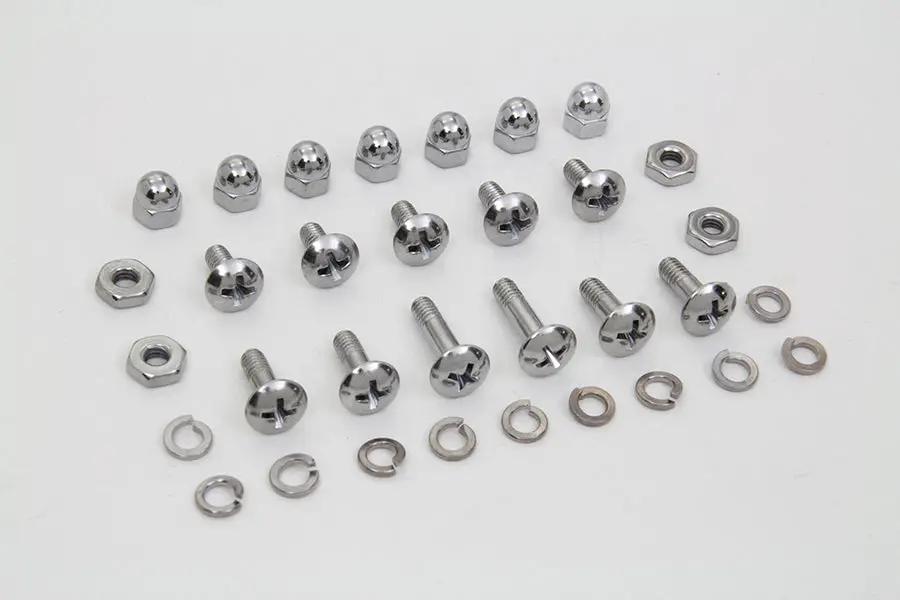 Colony Windshield Mounting Screw Set Chrome for Harley Davidson FL (1949-1958) by Colony