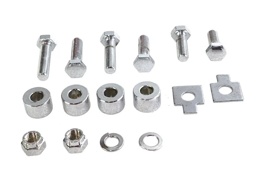 Colony Chrome Oil Tank Bracket Mount Kit for Harley Davidson FL (1958-1964) by Colony