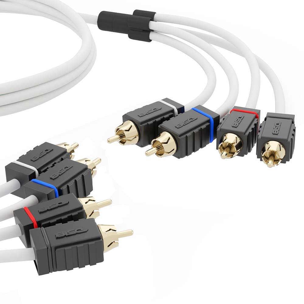 DS18 Marine Tinned OFC RCA Cable - 4 Channel, 25 Feet
