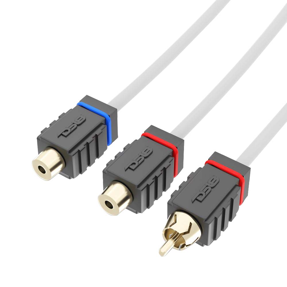 DS18 Marine Tinned OFC RCA Cable - 2 Female to 1 Male for Marine and Car Audio