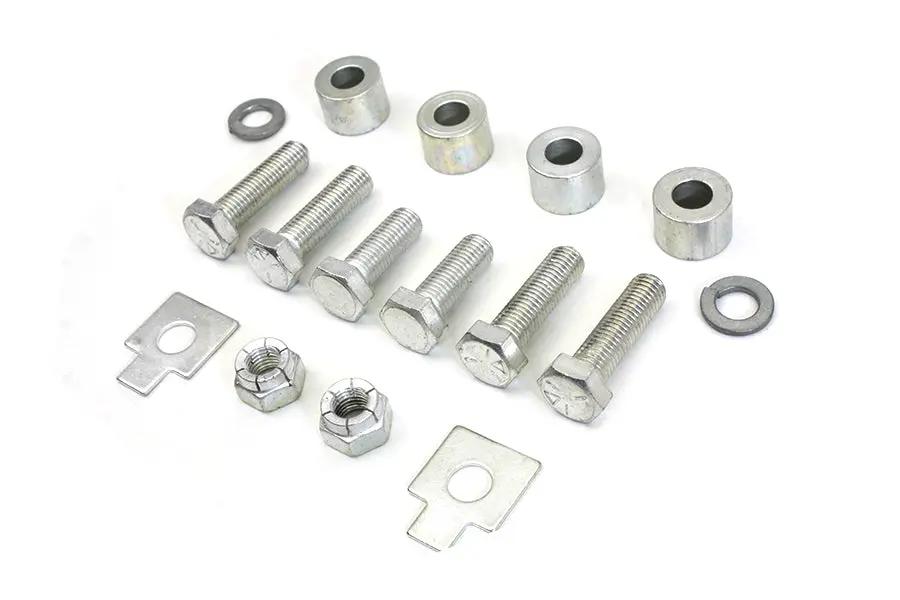 Colony Cadmium Oil Tank Bracket Mount Kit for Harley Davidson FL Models by Colony