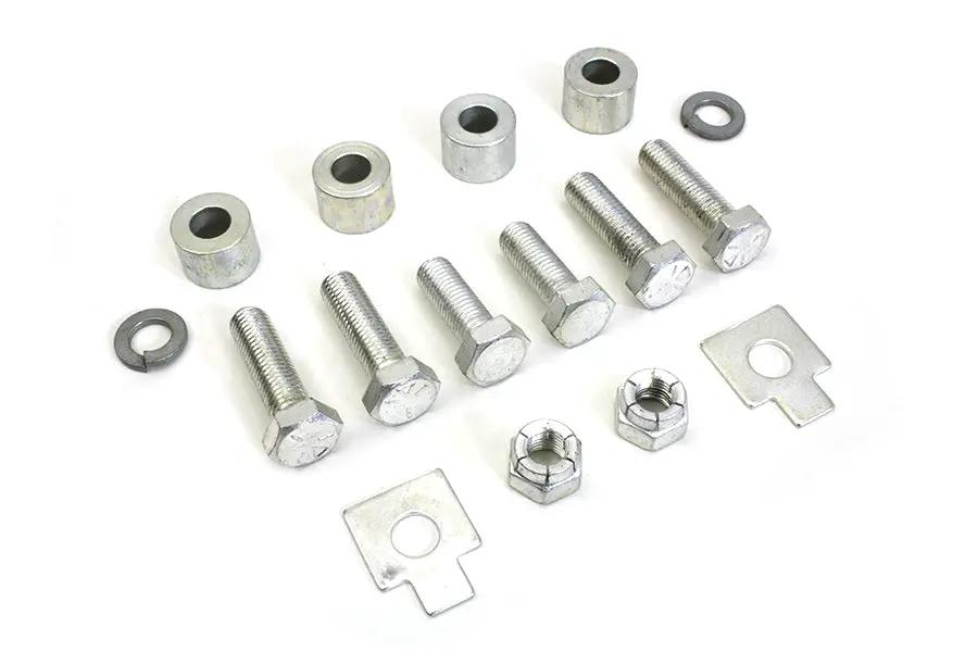 Colony Cadmium Oil Tank Bracket Mount Kit for Harley Davidson FL Models by Colony