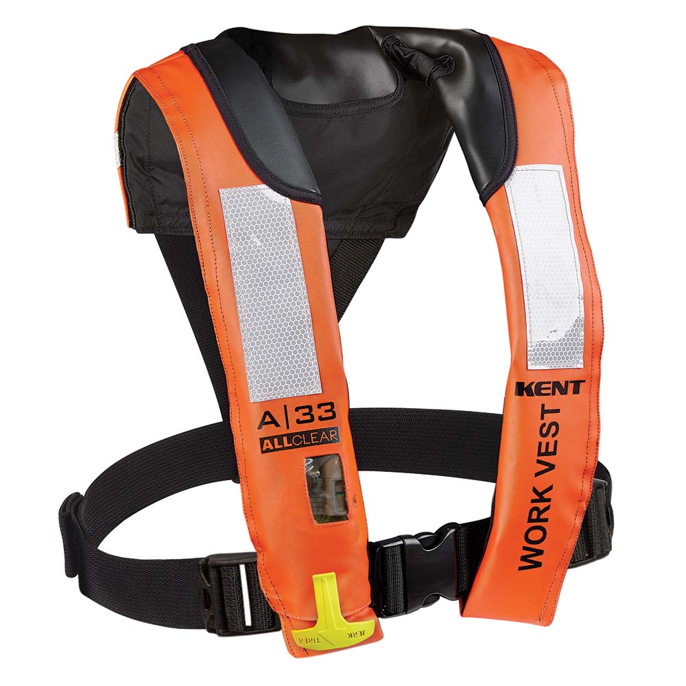 Kent Sporting Goods A-33 All Clear Auto Inflatable Work Vest with Reflective Material