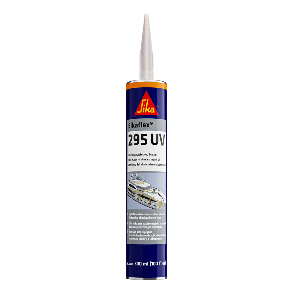 Sika Sikaflex 295 UV Black Sealant and Marine Adhesive - 10oz Tube with Nozzle