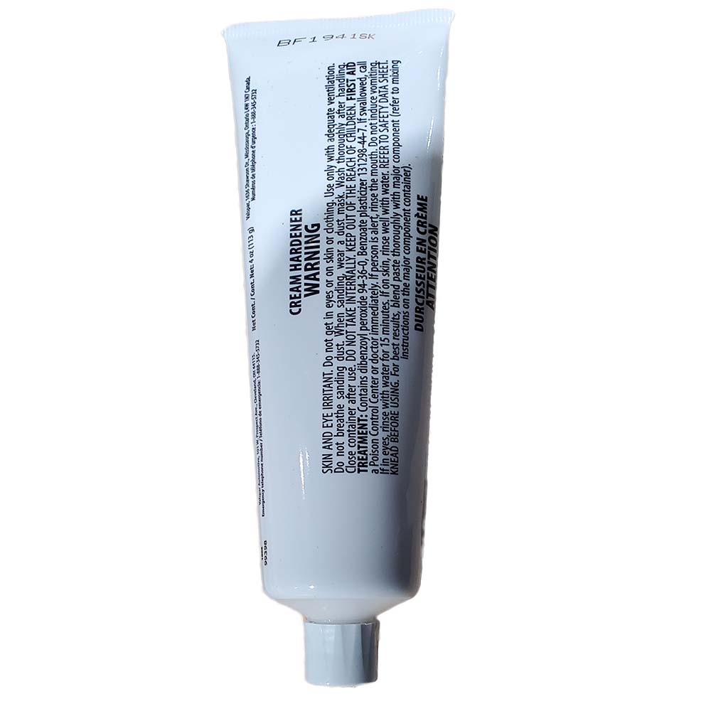 Sika BPO Cream Hardener White 4oz Tube for Polyester Resin Curing
