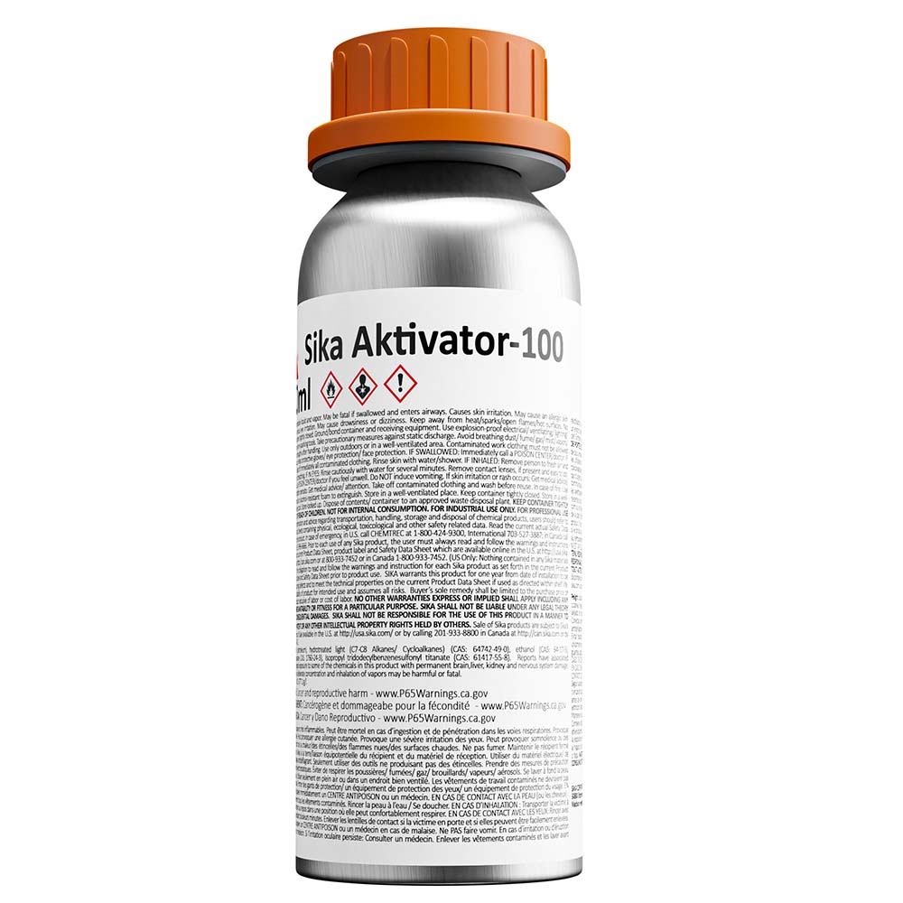 Sika Aktivator-100 Clear Adhesion Promoter - 250ml Bottle for Improved Bonding