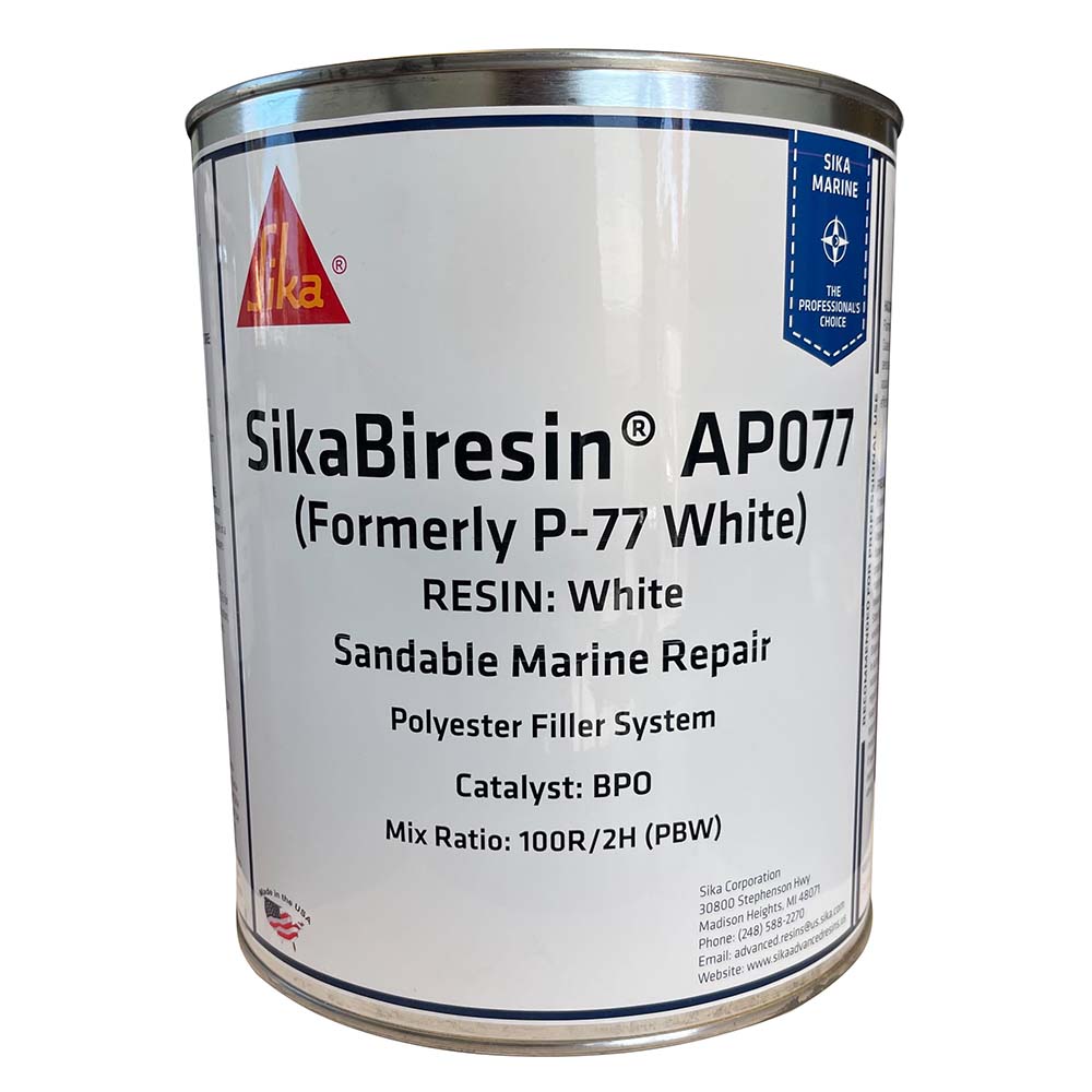 Sika Biresin AP077 White Polyester Filler and Fairing Compound with BPO Hardener