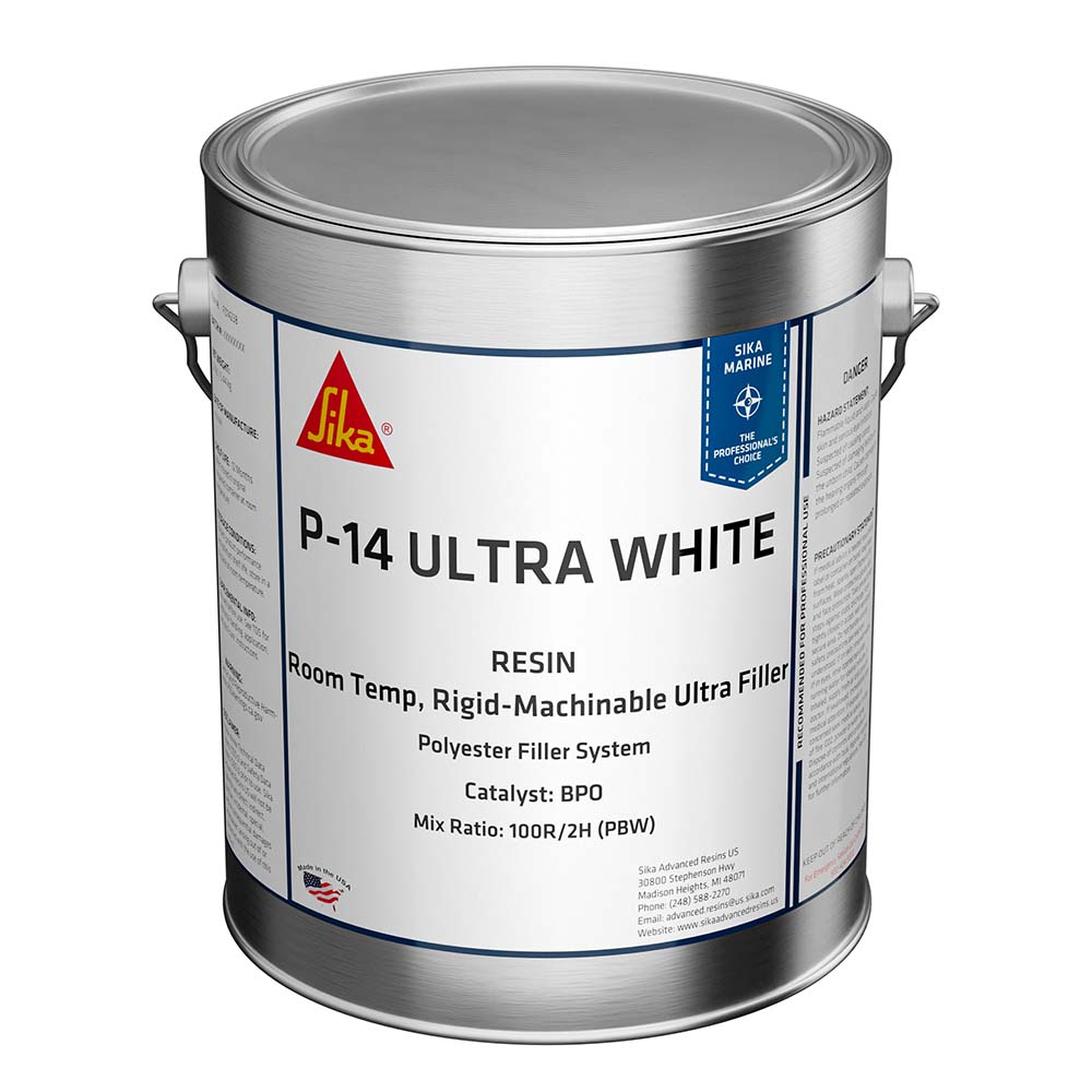 Sika Biresin AP014 White Polyester Fairing Compound with BPO Hardener - 1 Gallon Can