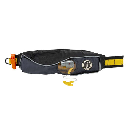 Mustang Survival Fluid 2.0 Inflatable Belt Pack - Black/Grey for SUP Touring and Water Safety