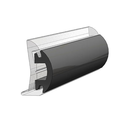 TACO Marine 70' Flexible Black Rub Rail Insert Part V12-4144BKA70-1 for Marine Boats