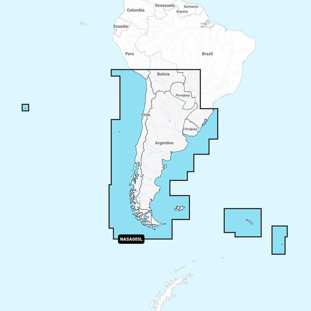 Navionics NASA005L Marine Chart for South America & Easter Island - Navionics+