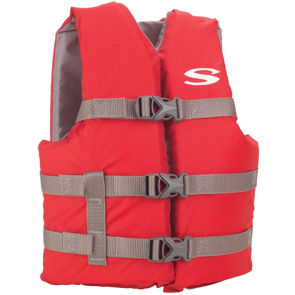 Stearns Youth Classic Vest Life Jacket for 50-90 lbs - Red and Grey