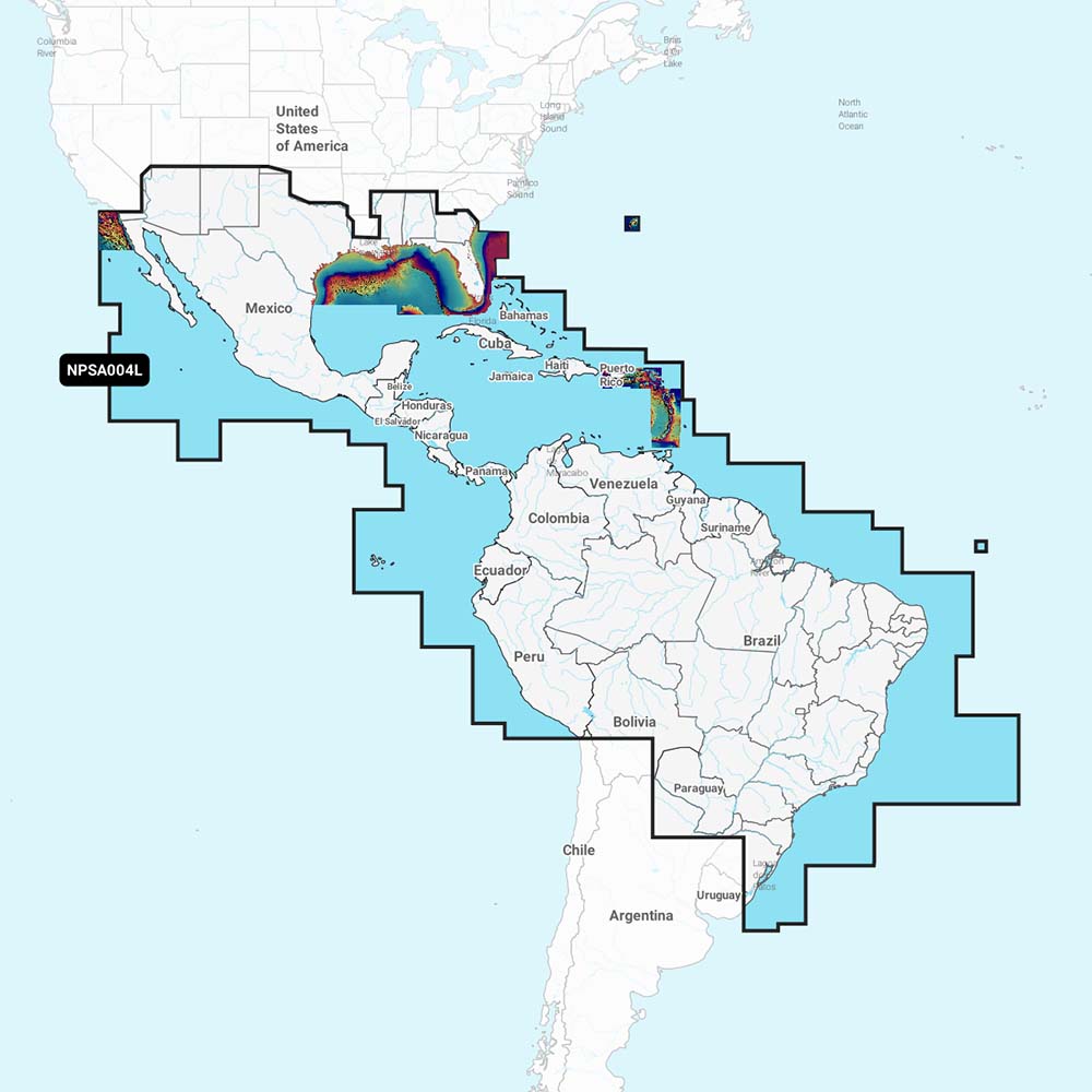 Navionics Platinum+ NPSA004L Marine Chart Card - Mexico, Caribbean to Brazil