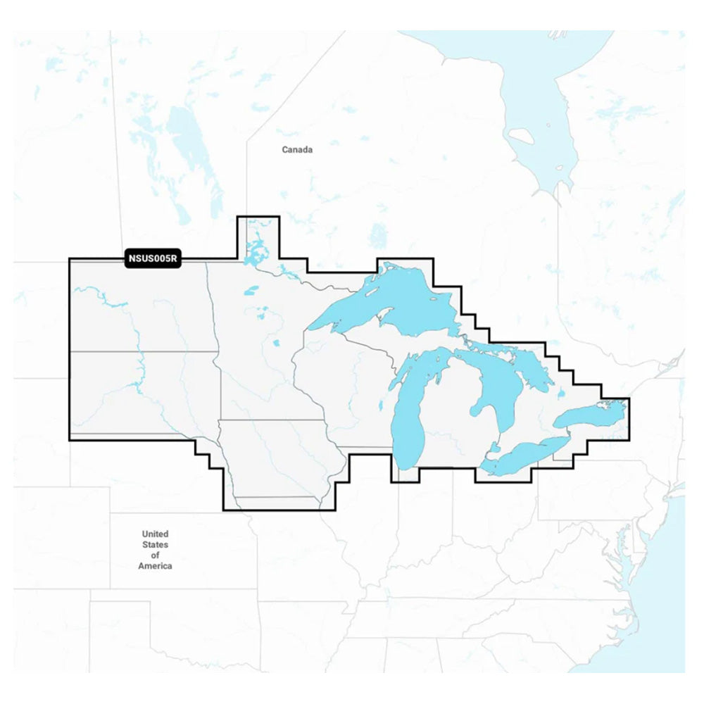 Garmin Navionics+ NSUS005R U.S. North & Great Lakes Marine Chart - Detailed Coastal, Inland, and Lake Mapping