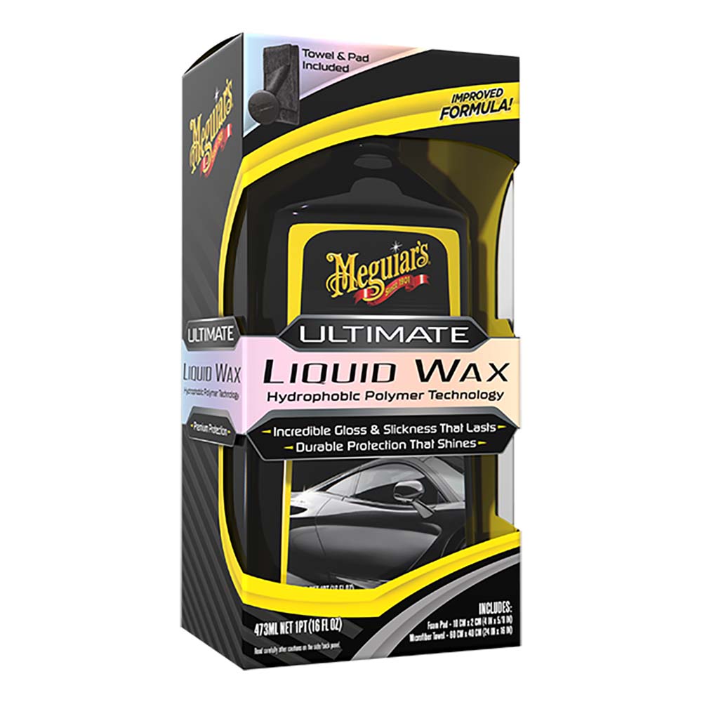 Meguiar's Ultimate Liquid Wax 16oz - Premium Synthetic Car Wax for Superior Gloss and Protection