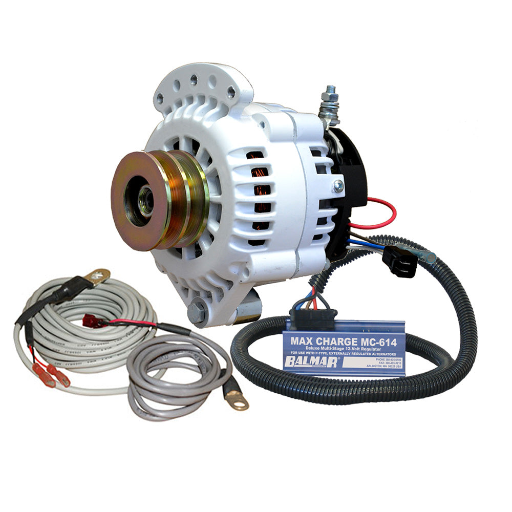 Balmar 621-VUP-MC-120-DV 120 Amp 12V Alternator with Dual Vee Pulley and Temperature Sensor