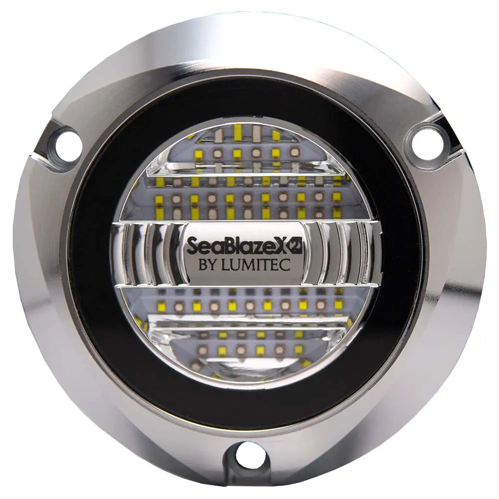 Lumitec SeablazeX2 Underwater Light Dual Color White and Blue with Polished Housing