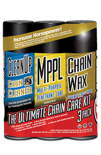 Maxima 70-749203 Ultimate Chain Care Combo 3-Pack Aerosol Kit
