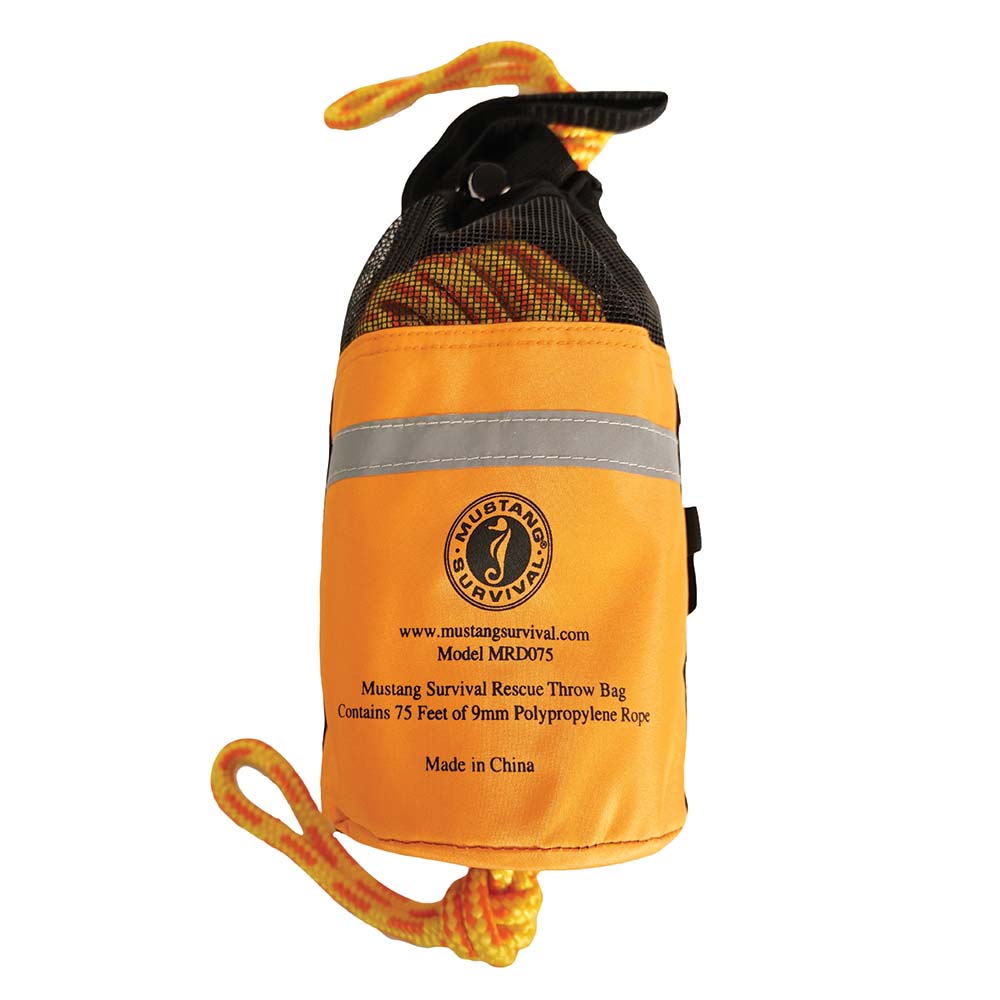 Mustang Survival Throw Bag with 75' Rope - Water Rescue Equipment