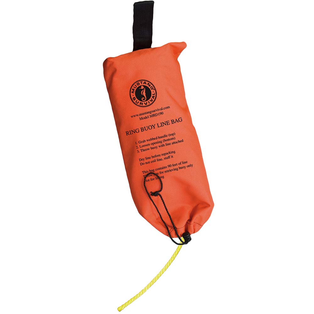 Mustang Survival Ring Buoy Throw Bag with 90' Polypropylene Rope