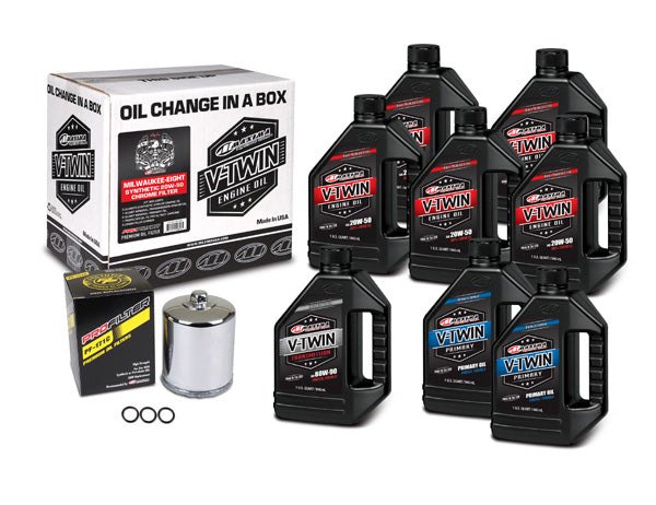 MAXIMA 90-129018PC Milwaukee-Eight 8 V-Twin Oil Change Kit, Chrome