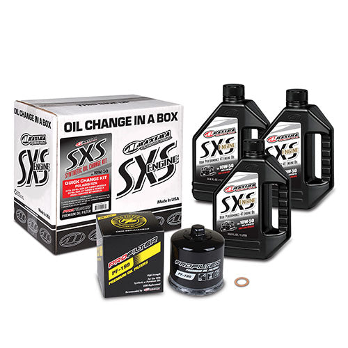 Maxima SXS Quick Change Kit with 10W-50 Synthetic Oil and Black Filter