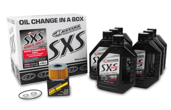 Maxima 10W-40 Premium Blend SXS Oil Change Kit for Honda Talon - Part Number 90-049013-HON