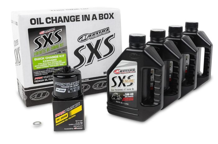 Maxima 5W-40 Full Synthetic SXS Oil Change Kit for Kawasaki Teryx