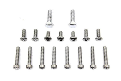 Colony Primary Cover Screw Kit with Chrome Finish for Harley Davidson FL Models by Colony