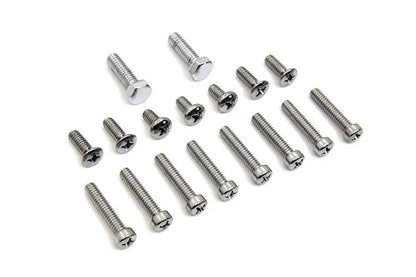 Colony Primary Cover Screw Kit with Chrome Finish for Harley Davidson FL Models by Colony
