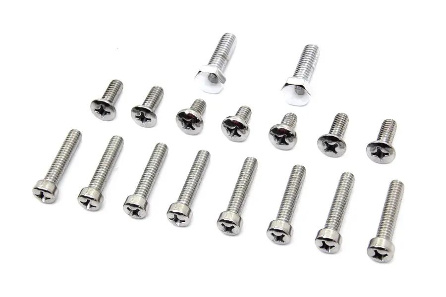 Colony Primary Cover Screw Kit with Chrome Finish for Harley Davidson FL Models by Colony